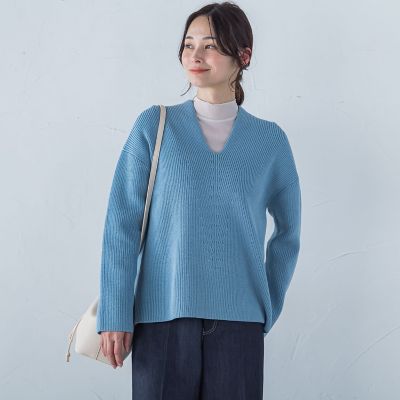 LAUTREAMONT / ロートレアモン 【一部店舗限定販売】片あぜ編みフード付きニットプルオーバー≪手洗い可能≫ 一部店舗限定販売】片あぜ編みフード付きニットプルオーバー