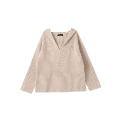 ロートレアモン（LAUTREAMONT）/【一部店舗限定販売】片あぜ編みフード付きニットプルオーバー≪手洗い可能≫ 一部店舗限定販売】片あぜ編みフード付きニットプルオーバー≪手洗い