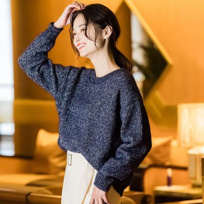 ＜LAUTREAMONT (Women)＞【ＷＥＢ限定】スパンコールミックスニット≪手洗い可能≫