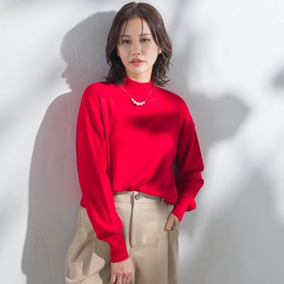 【ＷＥＢ限定】カラー　ハイネックニット≪手洗い可能≫