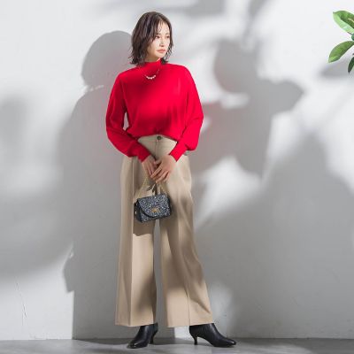 【ＷＥＢ限定】カラー　ハイネックニット≪手洗い可能≫