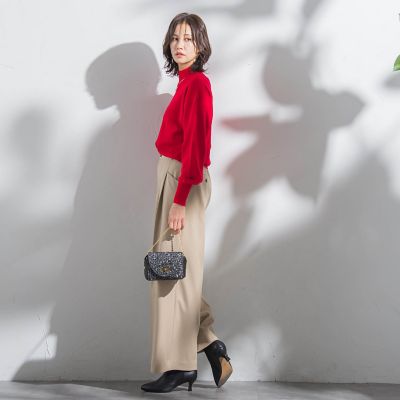 【ＷＥＢ限定】カラー　ハイネックニット≪手洗い可能≫