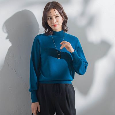 【ＷＥＢ限定】カラー　ハイネックニット≪手洗い可能≫