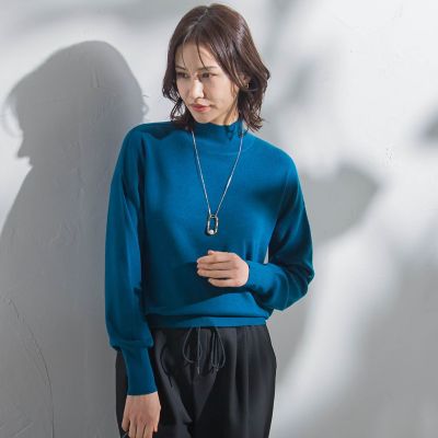 【ＷＥＢ限定】カラー　ハイネックニット≪手洗い可能≫