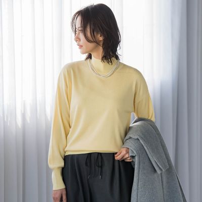 【ＷＥＢ限定】カラー　ハイネックニット≪手洗い可能≫