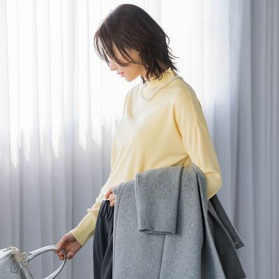 【ＷＥＢ限定】カラー　ハイネックニット≪手洗い可能≫