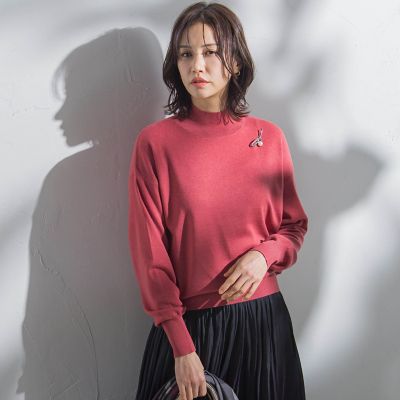 【ＷＥＢ限定】カラー　ハイネックニット≪手洗い可能≫
