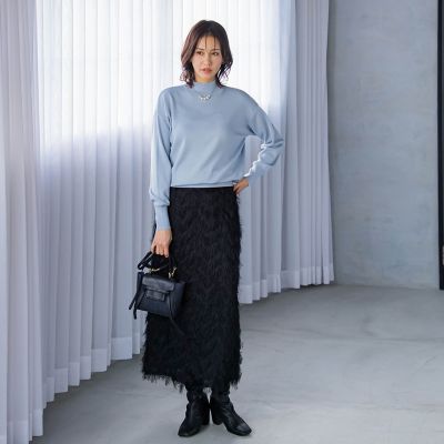 【ＷＥＢ限定】カラー　ハイネックニット≪手洗い可能≫