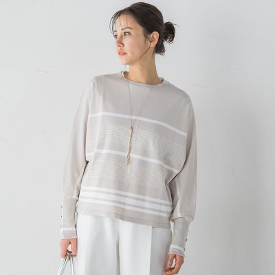 ニット セーター 袖ボタンドルマンニット「手洗い可能」 レディース 袖ボタンドルマンニット≪手洗い可能≫ | LAUTREAMONT（ロート