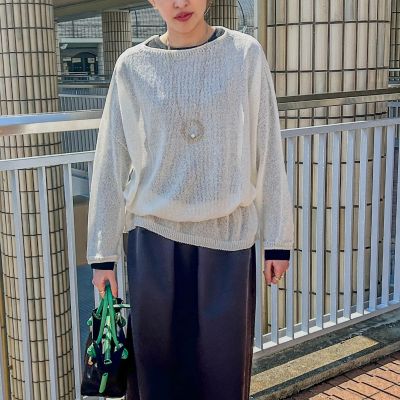 【ＷＥＢ限定】和紙混ホールガーメントニット≪手洗い可能≫