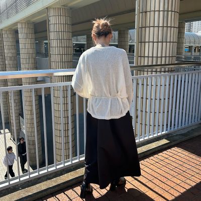 【ＷＥＢ限定】和紙混ホールガーメントニット≪手洗い可能≫