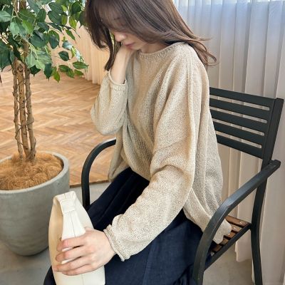 【ＷＥＢ限定】和紙混ホールガーメントニット≪手洗い可能≫