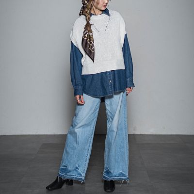 【ＷＥＢ限定】ざっくりクロップドニットベスト≪手洗い可能≫