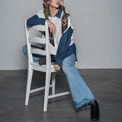 【ＷＥＢ限定】ざっくりクロップドニットベスト≪手洗い可能≫