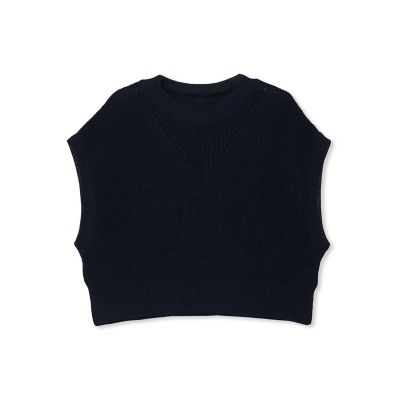 【ＷＥＢ限定】ざっくりクロップドニットベスト≪手洗い可能≫