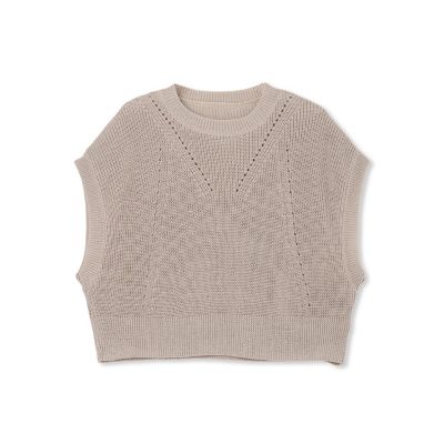 【ＷＥＢ限定】ざっくりクロップドニットベスト≪手洗い可能≫