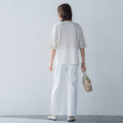 LAUTREAMONT / ロートレアモン 5分袖Tシャツライクニット≪手洗い可能≫ 5分袖Tシャツライクニット≪手洗い可能≫ | LAUTREAMONT