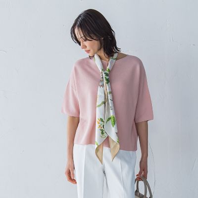 ＜LAUTREAMONT (Women)＞ラメ入りホールガーメントＶネックニット≪手洗い可能≫