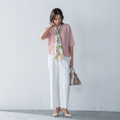 ラメ入りホールガーメントＶネックニット≪手洗い可能≫
