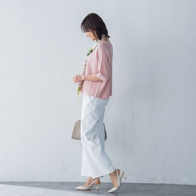 ラメ入りホールガーメントＶネックニット≪手洗い可能≫