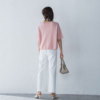 ラメ入りホールガーメントＶネックニット≪手洗い可能≫