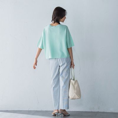 ラメ入りホールガーメントＶネックニット≪手洗い可能≫