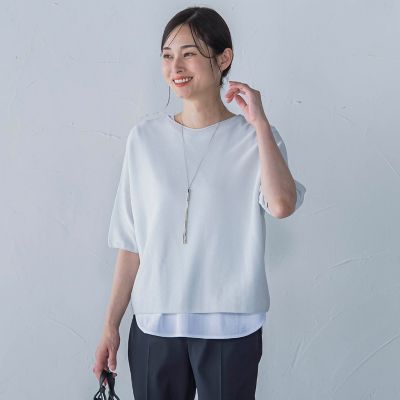 ラメ入りホールガーメントＶネックニット≪手洗い可能≫