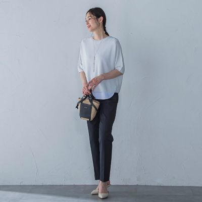 LAUTREAMONT ニット Vネックラメモールニットプルオーバー