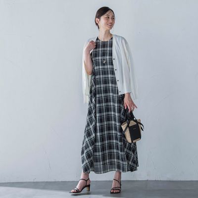 ペーパーヤーンＶネックカーディガン≪手洗い可能≫