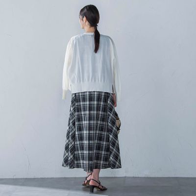 ペーパーヤーンＶネックカーディガン≪手洗い可能≫