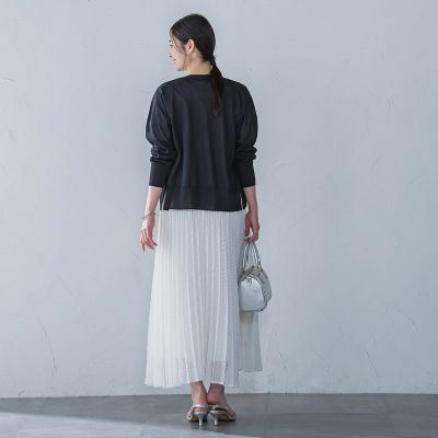 ペーパーヤーンＶネックカーディガン≪手洗い可能≫