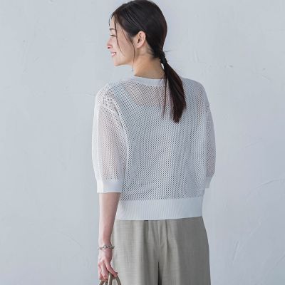ロートレアモン LAUTREAMONT 5ブソデベーシックニット≪手洗い可能≫ （ホワイト） ロートレアモン LAUTREAMONT 5ブソデベーシックニット≪手洗い