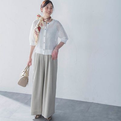 ドライタッチメッシュ5分袖ニット≪手洗い可能≫ | LAUTREAMONT