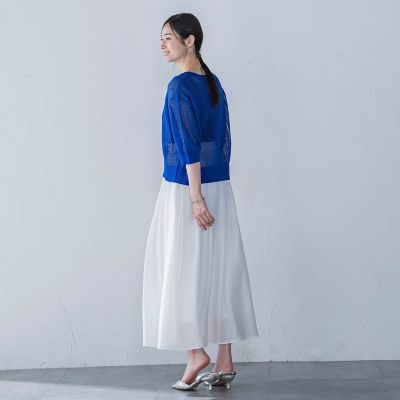 ドライタッチメッシュ5分袖ニット≪手洗い可能≫ セール】ドライタッチメッシュ5分袖ニット≪手洗い可能