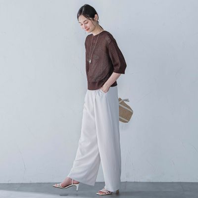 ロートレアモン LAUTREAMONT 5ブソデベーシックニット≪手洗い可能≫ （ホワイト） ロートレアモン LAUTREAMONT 5ブソデベーシックニット≪手洗い