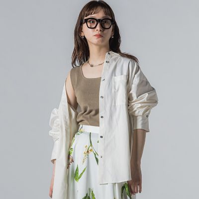 ＜LAUTREAMONT (Women)＞【ＷＥＢ限定】スクエアネックタンクトップ≪手洗い可能≫
