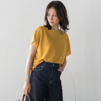 【SALE】LAUTREAMONT (Women)/ロートレアモン ストレスフリーペーパーヤーンニット&#8810;手洗い可能&#8811; 08イエロー トップス【三越伊勢丹/公式】