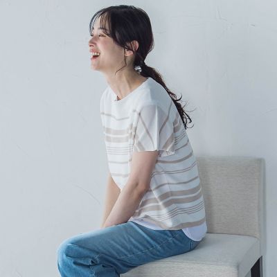 ストレスフリーペーパーヤーンニット≪手洗い可能≫