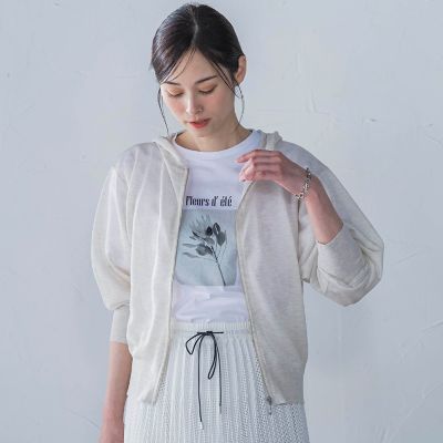 LAUTREAMONT (Women)/ロートレアモン 【一部店舗限定販売】シアーニットジップパーカー≪手洗い可能≫
