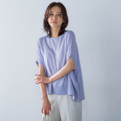 ＜LAUTREAMONT (Women)＞【ＷＥＢ限定】リネンライクシアーニット≪手洗い可能≫