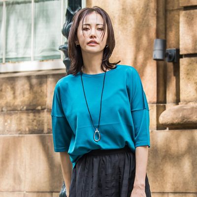 【SALE】LAUTREAMONT (Women)/ロートレアモン バックボタン5分袖ニット&#8810;手洗い可能&#8811; 09グリーン トップス【三越伊勢丹/公式】