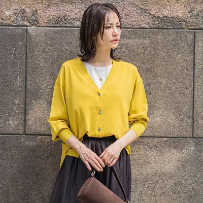 ＜LAUTREAMONT (Women)＞Ｖネックニットカーディガン≪手洗い可能≫