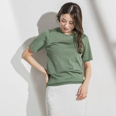 ＜LAUTREAMONT (Women)＞【ＷＥＢ限定】ブライトリブニット≪手洗い可能≫