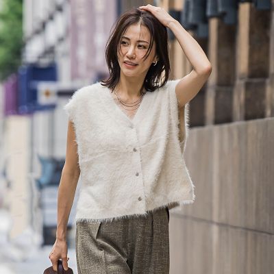＜LAUTREAMONT (Women)＞フェザーヤーンニットベスト