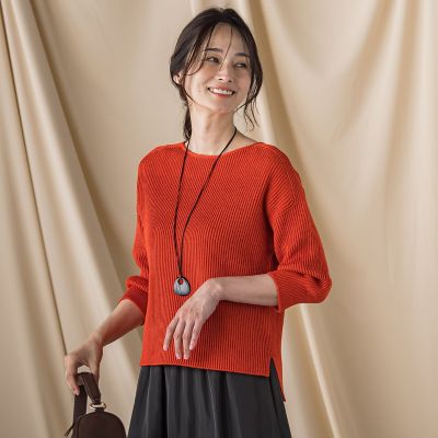 ＜LAUTREAMONT (Women)＞ラメミックスニットプルオーバー≪手洗い可能≫