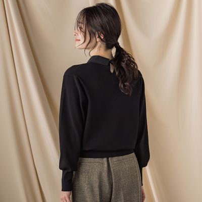 ロートレアモン（LAUTREAMONT）/2WAYシャツ襟付きニットプルオーバー≪手洗い可能≫ 2WAYシャツ襟付きニットプルオーバー≪手洗い可能≫ | LAUTREAMONT