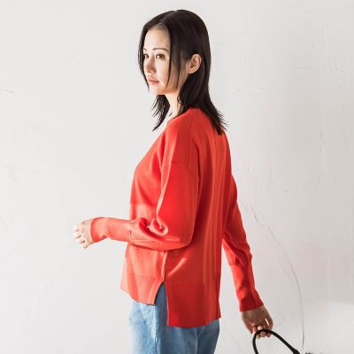 ＜LAUTREAMONT (Women)＞【ＷＥＢ限定】ベーシックウールクルーネックニット≪洗える≫