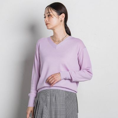 LAUTREAMONT (Women)/ロートレアモン Brisbane Vネックニットプルオーバー&#8810;11号あり&#8811; 16パープル トップス【三越伊勢丹/公式】