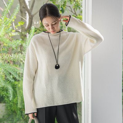 LAUTREAMONT (Women)/ロートレアモン 刺繍トリムハイネックニット&#8810;洗える&#8811; 22アイボリー トップス【三越伊勢丹/公式】