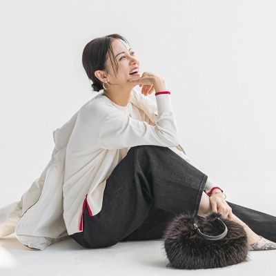 LAUTREAMONT (Women)/ロートレアモン カラー配色ニット&#8810;洗える&#8811; 21ホワイト×ピンク トップス【三越伊勢丹/公式】